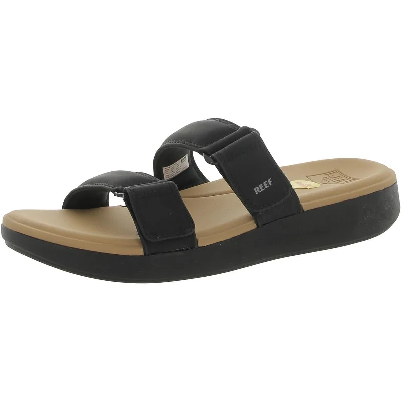 Casual And Versatile Reef Womens Cushion Cloud Roa Adjustable Slip On Slide Sandals